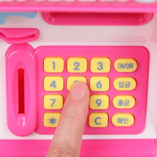 핑크래빗ATM은행 소꿉놀이완구 은행놀이 미니피규어 어린이장난감