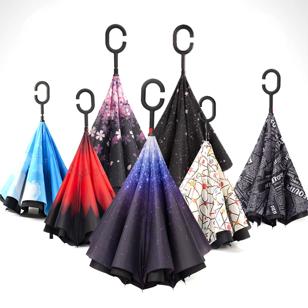 거꾸로장우산 튼튼한대형장우산 프린팅 경량우산 여름 장마용품