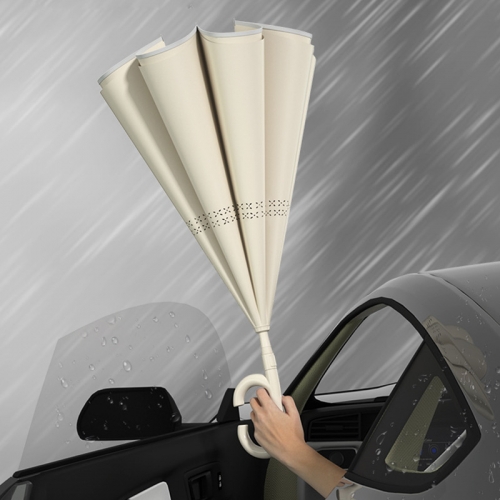 거꾸로자동우산 파스텔톤 빛반사 C형손잡이 차량용 거꾸로장우산