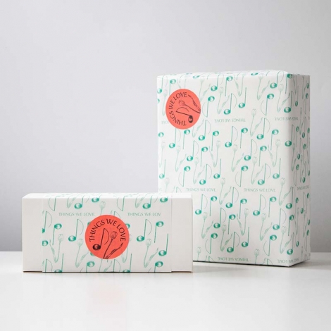 Wrapping Paper - Green Note
