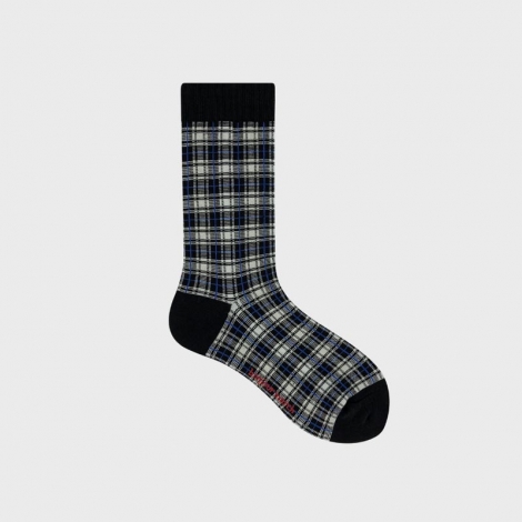 Tartan Check Socks - Black