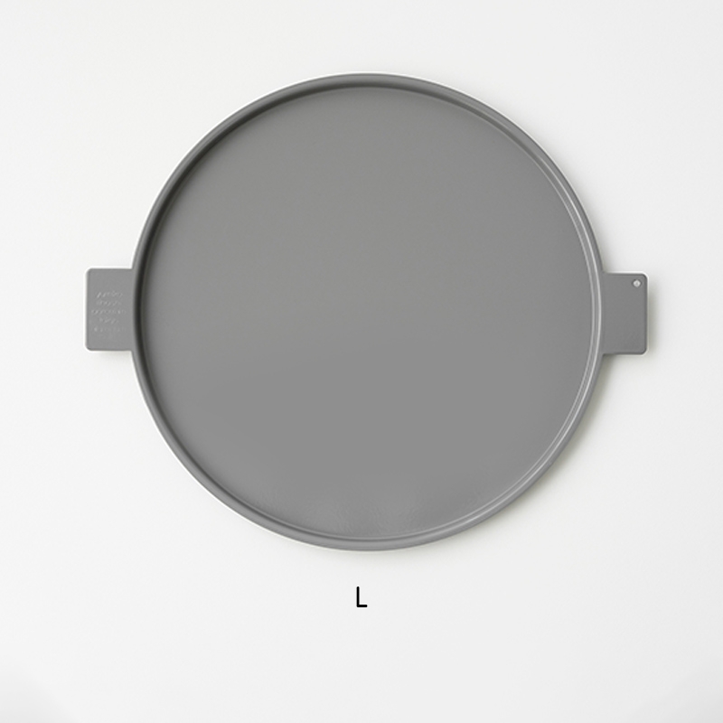 Colored Aluminum Round Tray - Valley Gray