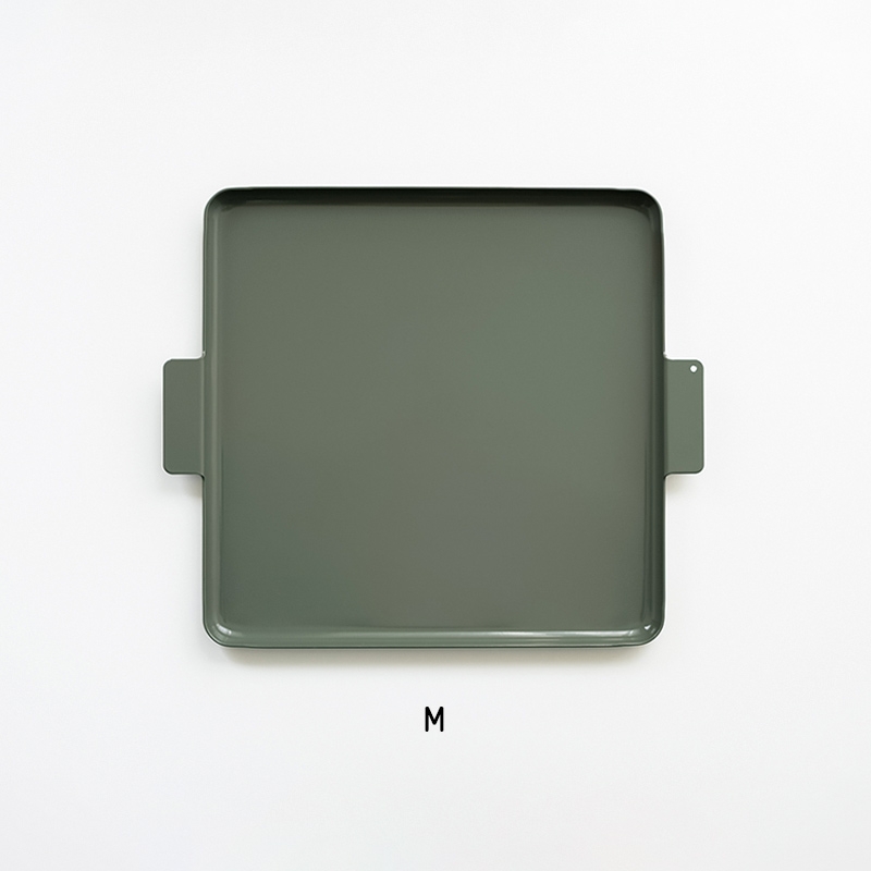 Colored Aluminum Square Tray - Old Green