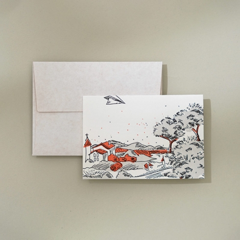 Letterpress Card - A Long Life Villa