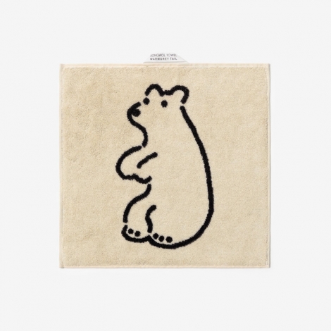 Huggy Bear Hand Towel - Cream