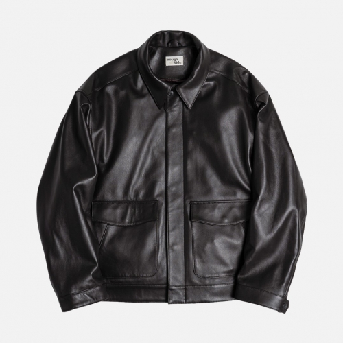 218. Leather Jacket Dark Brown