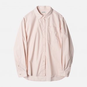 Women 러프사이드 rough side  W Silky Washed Shirt Pink