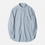 러프사이드 rough side Shirring Shirt Oxford Blue ST